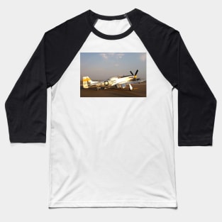 P-51 Mustang Fighter Plane Baseball T-Shirt